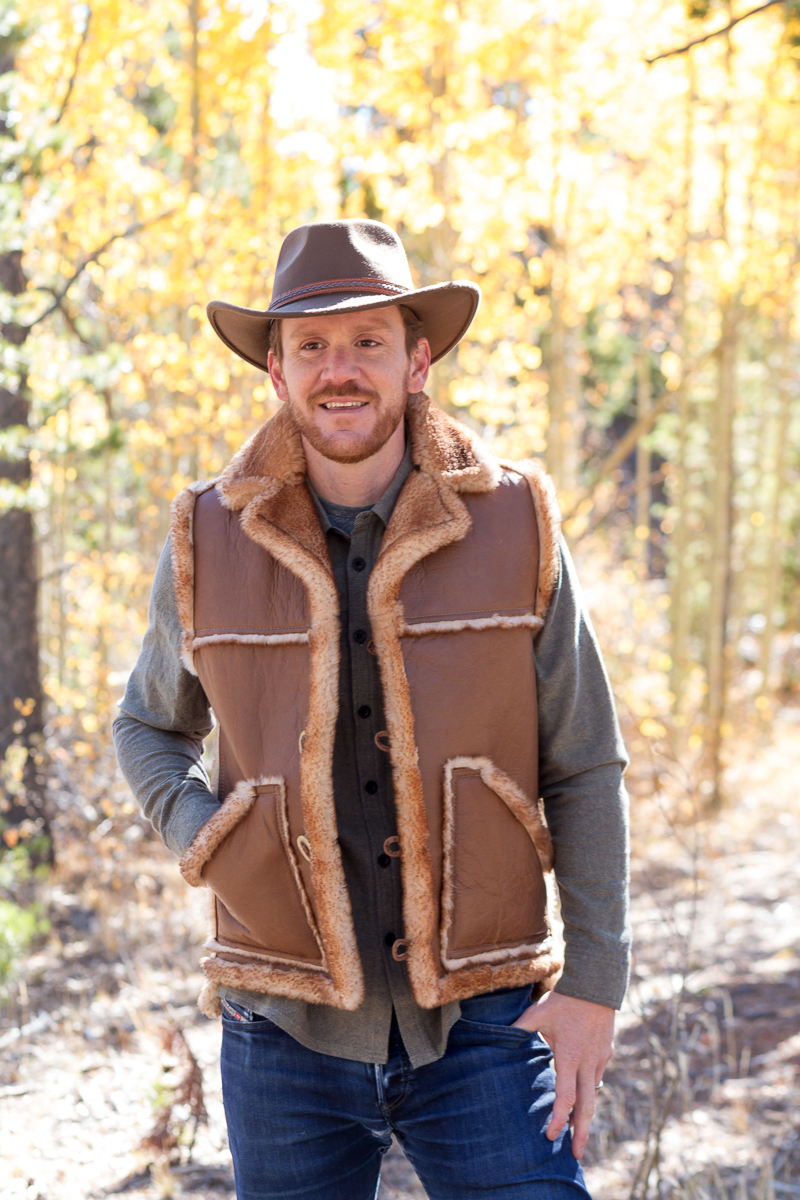 Shearling Vest For Men Handcrafted Sheepskin Outerwearthe Sheepherder