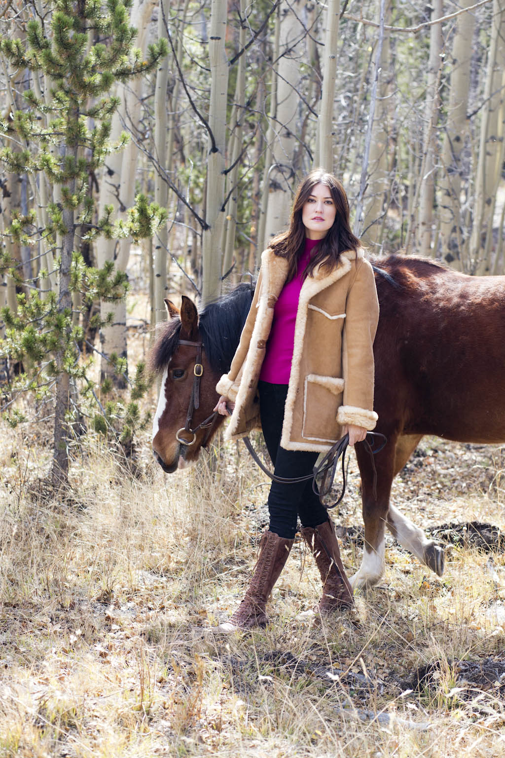 How do you clean a shearling coat?