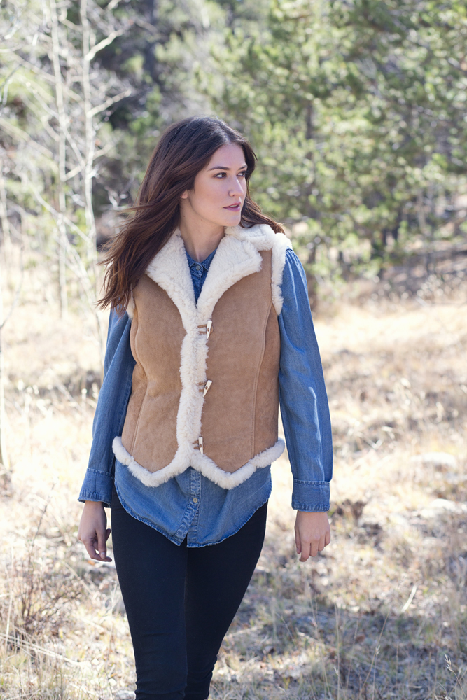 Sheepskin Vest for Women Ladies Shearling OuterwearThe Sheepherder