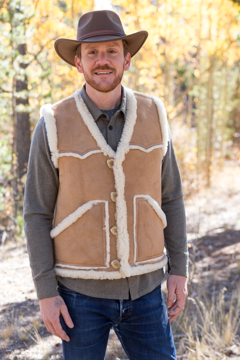 Sheepskin Vest for Men | Handmade Shearling OuterwearThe Sheepherder