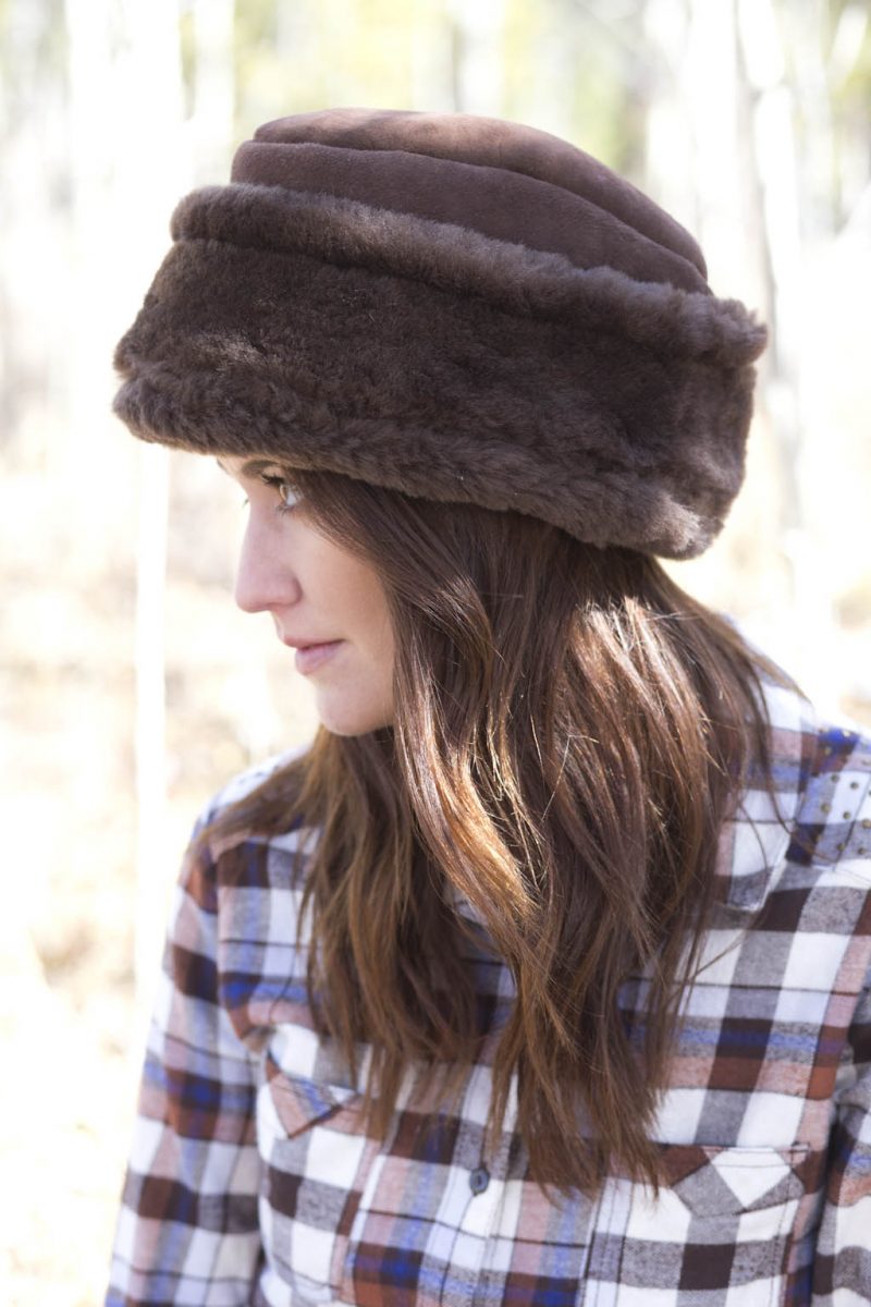 Ladies Sheepskin Hats Custom Shearling HeadwearThe Sheepherder