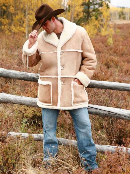 Men's Sheepskin Coat | Handmade Shearling Jacket