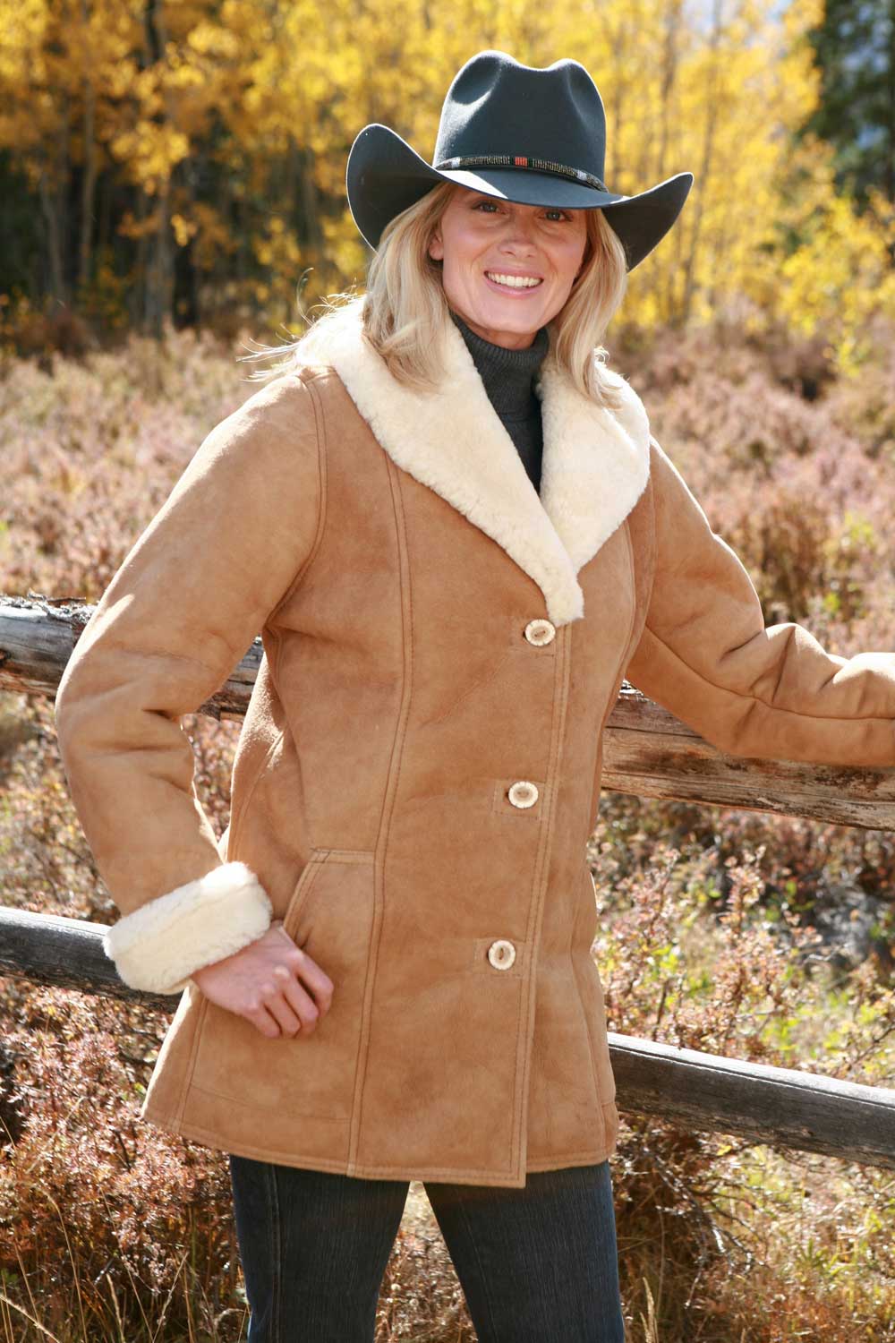 Ladies Sheepskin Cattleman Coat